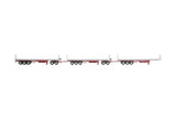 1:50 Freighter Triple Road Train Set -- White/Red -- Drake Truck ZT09379