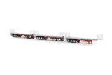 1:50 Freighter Triple Road Train Set -- White/Red -- Drake Truck ZT09379