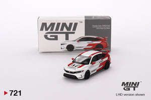 1:64 Honda Civic Type R (FL5) 2023 -- Pace Car White/Red -- Mini GT MGT00721