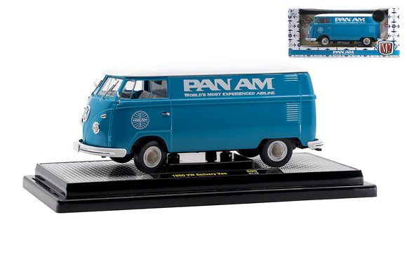 1:24 1960 Volkswagen (VW) Kombi Delivery Van - Blue Pan-Am Airline - M2 Machines