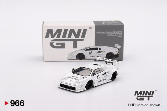 1:64 Lamborghini Countach LB-WORKS White -- Tokyo Auto Salon -- Mini GT MGT00966