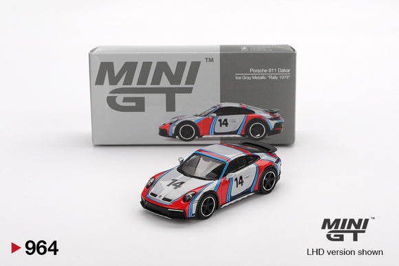 1:64 Porsche 911 Dakar -- Ice Grey Metallic #14 