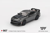 1:64 Ford Mustang Dark Horse 2024 -- Carbonized Grey -- Mini GT MGT00957