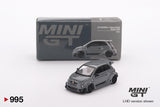 1:64 Fiat Abarth 595 LB-WORKS x Abas Works -- Grey -- Mini GT MGT00995