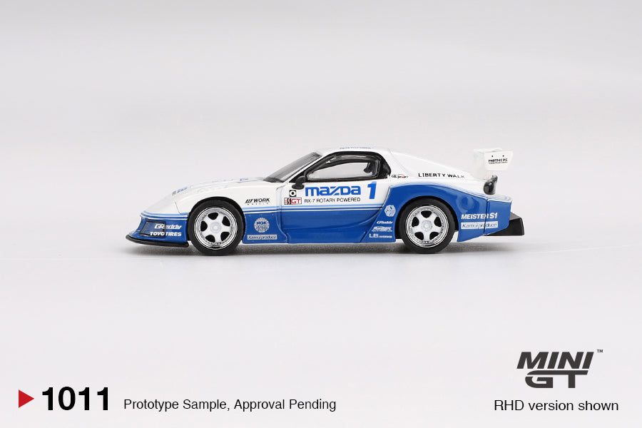1:64 Mazda RX-7 LB-Super Silhouette -- Blue/White IMSA -- Mini GT MGT0