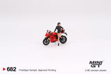 1:64 Ducati Panigale V4 S w/ Ducati Girl -- Red -- Mini GT MGT00682