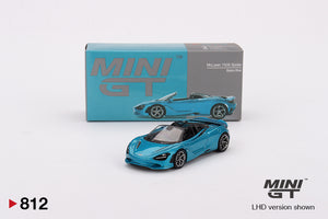 1:64 McLaren 750S Spider -- Belize Blue -- Mini GT MGT00812