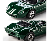 1:64 1965 Ford GT40 MK1 -- Green w/White Stripes -- Majorette: Collection Deluxe