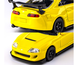 1:64 1995 Toyota Supra -- Yellow -- Majorette: Collection Deluxe