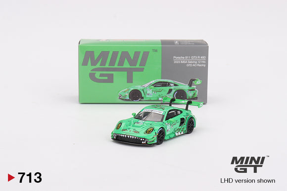 1:64 2023 Sebring 12 Hr -- Porsche 911 GT3 R #80 GTD AO Racing “REXY” -- Mini GT