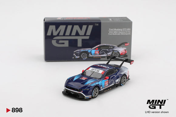 1:64 2024 IMSA Daytona 24 Hr -- #65 Ford Mustang GT3 -- Mini GT MGT010