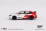 1:64 Honda Civic Type R (FL5) 2023 -- Pace Car White/Red -- Mini GT MGT00721