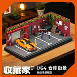 1:64 Diorama – Street View in Front of Old Warehouse Miniature Scene -- SCJ 82023