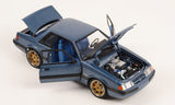 1:18 1989 Ford Mustang 5.0 LX (Detroit Speed) -- Medium Shadow Blue -- GMP