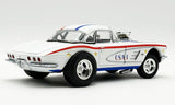 (Pre-Order) 1:18 1961 Chevrolet Corvette Gasser -- White USA-1 -- ACME