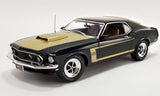 1:18 1969 Ford Mustang Boss 429 Prototype -- Black/Gold -- ACME