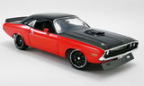 1:18 1970 Dodge Challenger R/T Street Fighter -- Red/Black -- ACME