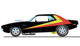 (Pre-Order) 1:18 1970 Dodge Challenger Street Machine -- "Checklist" Black w/Stripes -- ACME