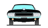 (Pre-Order) 1:18 1970 Dodge Challenger Street Machine -- "Checklist" Black w/Stripes -- ACME