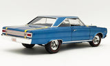 (Pre-Order) 1:18 1967 Plymouth Belvedere GTX - King Kong -- Dark Blue Poly with Yellow Stripes -- ACME