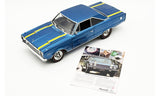 (Pre-Order) 1:18 1967 Plymouth Belvedere GTX - King Kong -- Dark Blue Poly with Yellow Stripes -- ACME