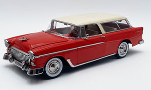 (Pre-Order) 1:18 1955 Chevrolet Nomad -- Gypsy Red/Shoreline Beige -- ACME