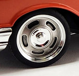 1:18 Chevy Rally Style Wheel & Tyre Set -- Chrome -- ACME