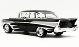 (Pre-Order) 1:18 1957 Chevrolet Bel Air Custom -- Black / White -- ACME