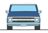 (Pre-Order) 1:18 1969 Chevrolet Blazer K/5 2WD - Street Custom -- Blue/White -- ACME