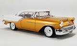 1:18 1957 Oldsmobile Super 88 - Southern Kings Customs -- Pagan Gold/White -- AC