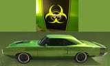 (Pre-Order) 1:18 1970 Dodge Super Bee Street Fighter "Mutant Bee" -- Green -- GMP