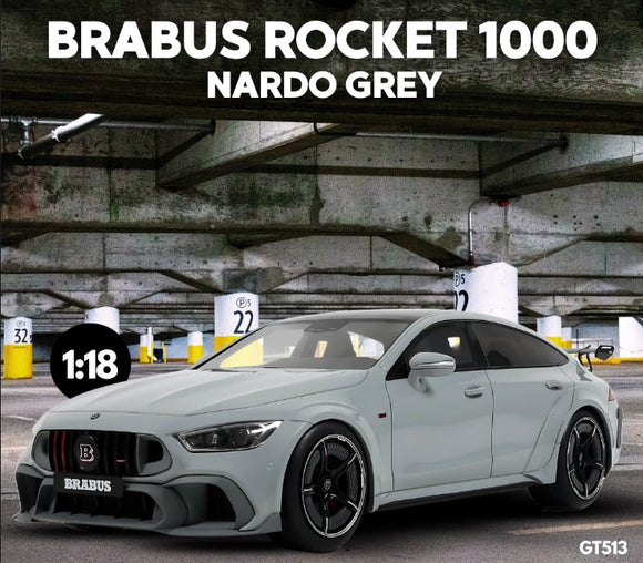 (Pre-Order) 1:18 2024 Mercedes-Benz AMG GT63 (Brabus Rocket 1000) -- Nardo Grey -- GT Spirit