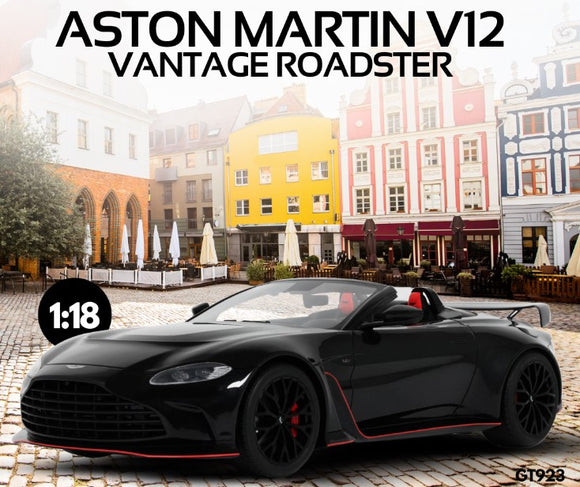 (Pre-Order) 1:18 2023 Aston Martin V12 Vantage Roadster -- Black -- GT Spirit