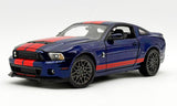(Pre-Order) 1:18 2013 Shelby GT500 Mustang -- Deep Impact Blue w/Red Stripes -- Shelby Collectibles