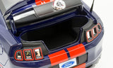 (Pre-Order) 1:18 2013 Shelby GT500 Mustang -- Deep Impact Blue w/Red Stripes -- Shelby Collectibles