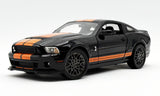 (Pre-Order) 1:18 2013 Shelby GT500 Mustang -- Black w/Orange Stripes -- Shelby Collectibles