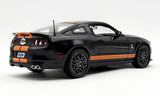 (Pre-Order) 1:18 2013 Shelby GT500 Mustang -- Black w/Orange Stripes -- Shelby Collectibles