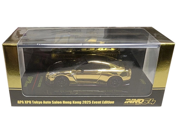 1:64 Nissan R35 GTR NISMO -- Chrome Gold -- INNO64 APA XPO Tokyo Expo