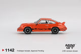 1:64 Porsche 911 Carrera RS 2.7 -- Tangerine w/ Black Livery -- Mini GT MGT01142