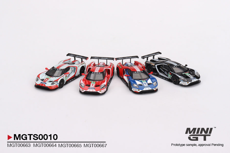 1:64 2019 Le Mans 24 Hrs -- Ford GT LMGTE Pro 4-Car Set -- Mini GT MGT