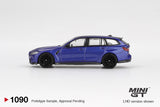 1:64 BMW M3 (G81) Competition Touring -- Portimao Blue Metallic -- Mini GT MGT01090