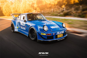 (Pre-Order) 1:18 RWB 911 (964) -- "Wally's Jeans" Arrow Blue -- GT Spirit Porsche