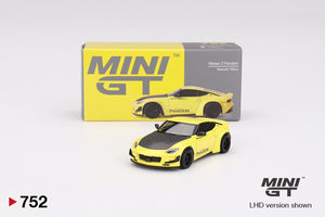 1:64 Nissan Z Pandem -- Ikazuchi Yellow -- Mini GT MGT00752