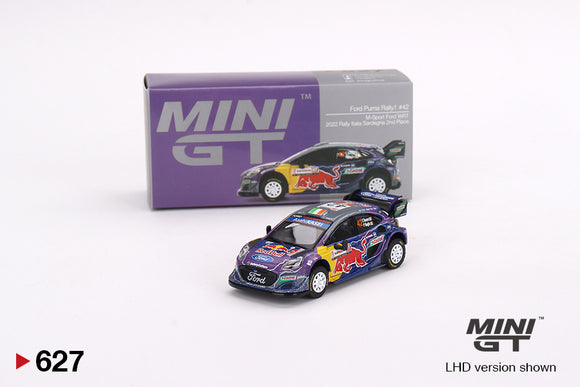 1:64 2022 Rally Italia Sardegna 2nd -- #42 Ford Puma Rally1 -- Mini GT