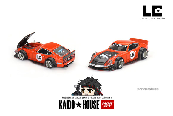 1:64 Datsun KAIDO Fairlady Z -- 'Orange Bang' Larry Chen V1 -- KaidoHouse x Mini GT