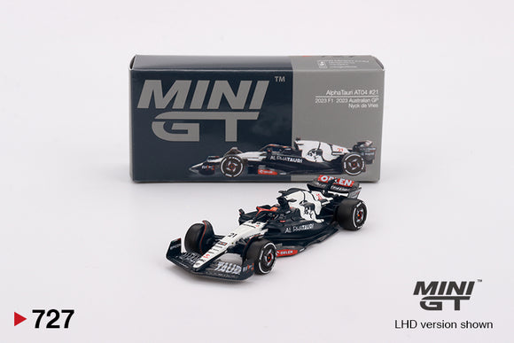 1:64 2023 Nyck de Vries - Australian GP - AlphaTauri AT04 - Mini GT F1 MGT00727