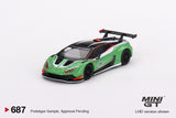 1:64 Lamborghini Huracan GT3 EVO2 -- #63 Green Presentation -- Mini GT