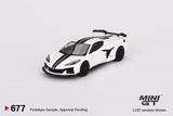 1:64 Chevrolet Corvette (C8) Z06 2023 -- Arctic White -- Mini GT