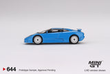 1:64 Bugatti EB110 GT -- Blu Bugatti (Blue) -- Mini GT