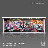 1:64 Diorama – Garage Scene Graffiti Wall E (Boxed) Miniature Scene -- SCJ 384E